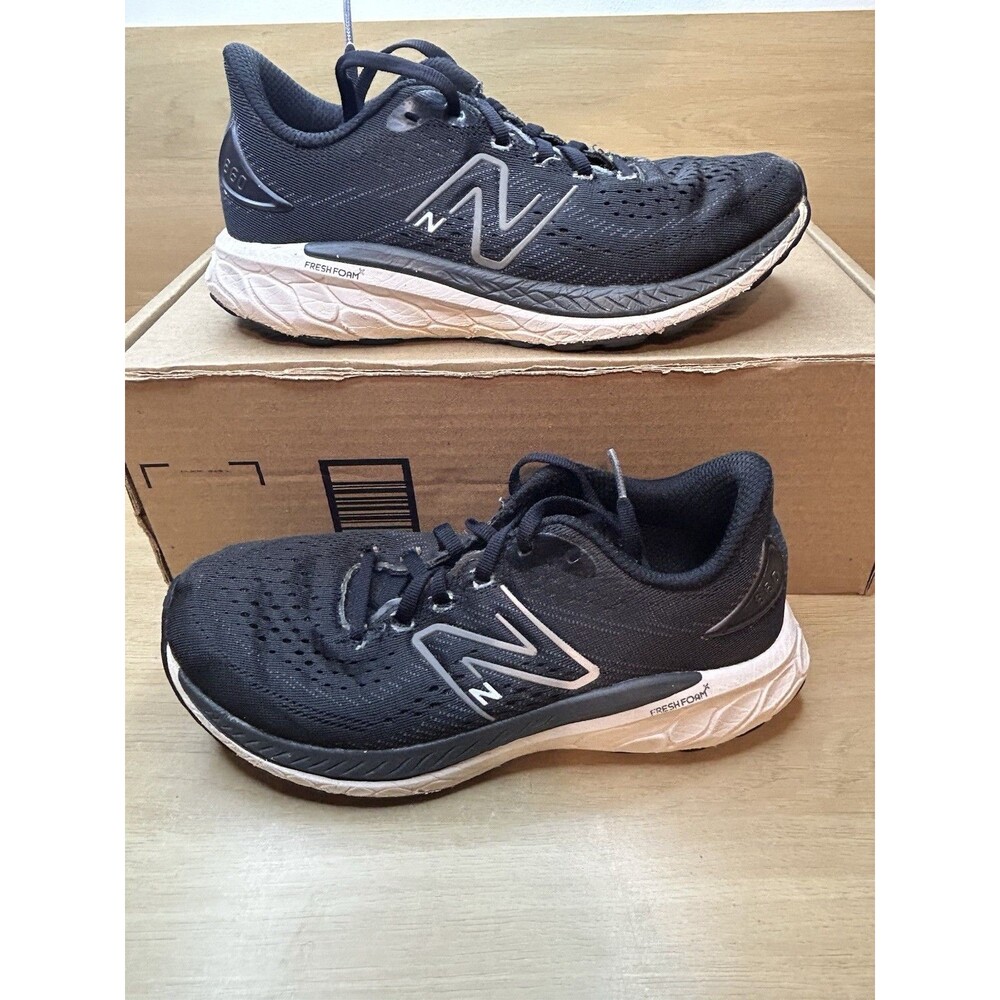 New Balance KIDS Fresh Foam X 860 V13 Running Shoes Black White GP860K13 Sz 4.5